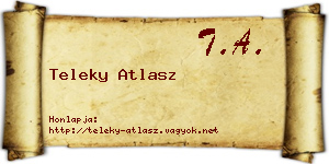 Teleky Atlasz névjegykártya